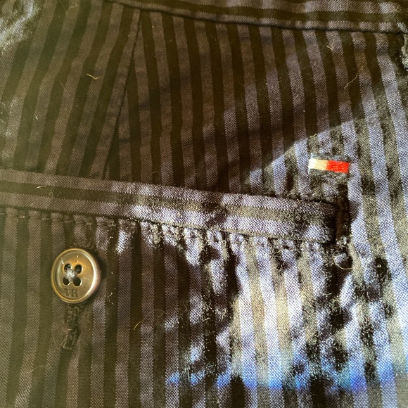 Mens TOMMY HILFIGER Stripe Navy Shorts Sz 32 - Picture 2 of 3